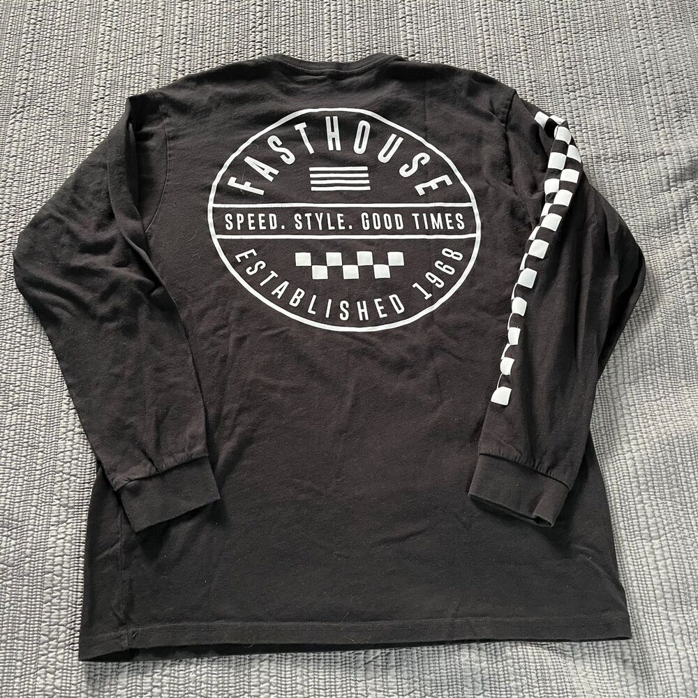 Fasthouse “Speed Style Good Times 1968” Long Sleeve T‑Shirt Black Men’s Large